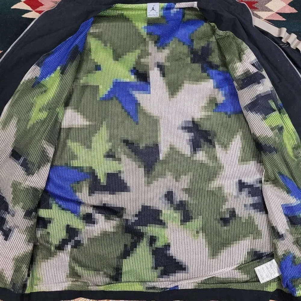 Vintage 90s Jordan Cotton Canvas Military Flight Jacket Sz XL Camo Mesh Interior